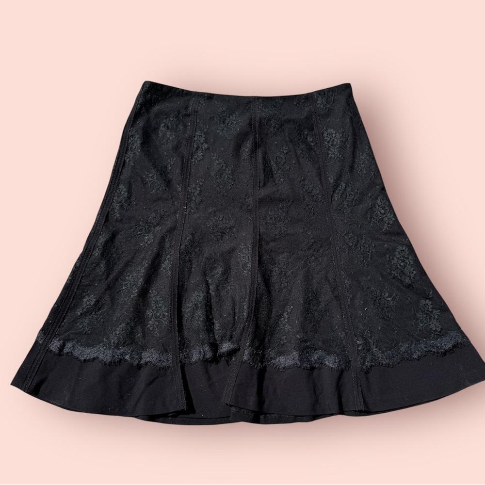 Worthington Whimsigoth Black A-Line Lace Skirt